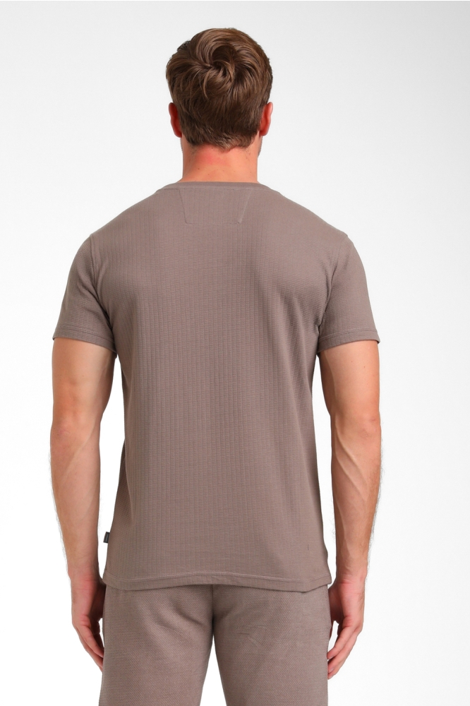 MODERN JACQUARD T SHIRT 155916 DESERT TAUPE